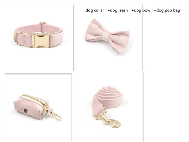 Pet Collar Towing Rope Bow Knot Outing Garbage Bag