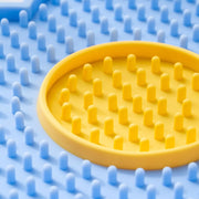 Cats Lick Pad With Suctions Cup Slow Feeders Licking Mat Flower Shape Silicone Pad With Suctions Cup Dog Licking Mat Silicone