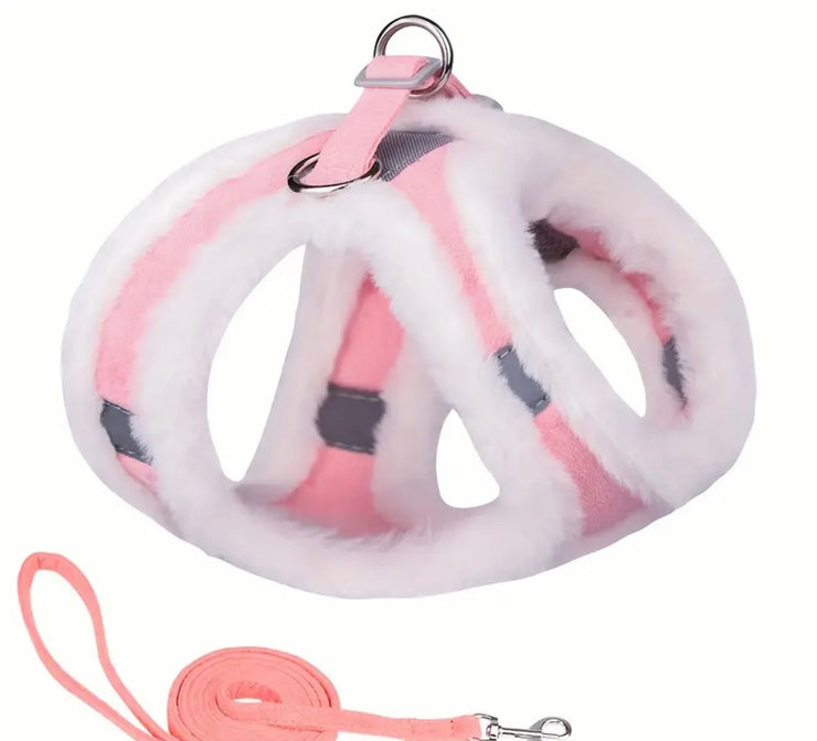 Warm Fluffy Harness | Pink