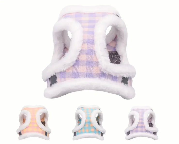 Warm Fluffy Harness | Purple Pink