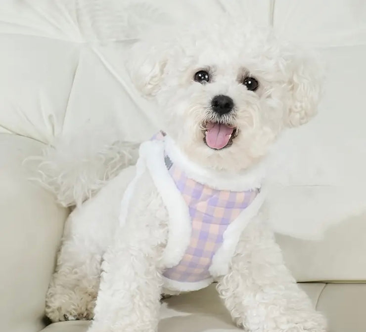 Warm Fluffy Harness | Purple Pink