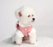 Luxury Dog Coat | Pink & White