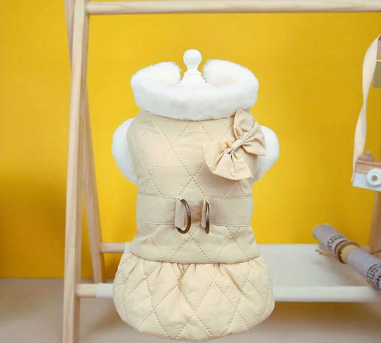 Cosy Quilted Winter Coat | Beige