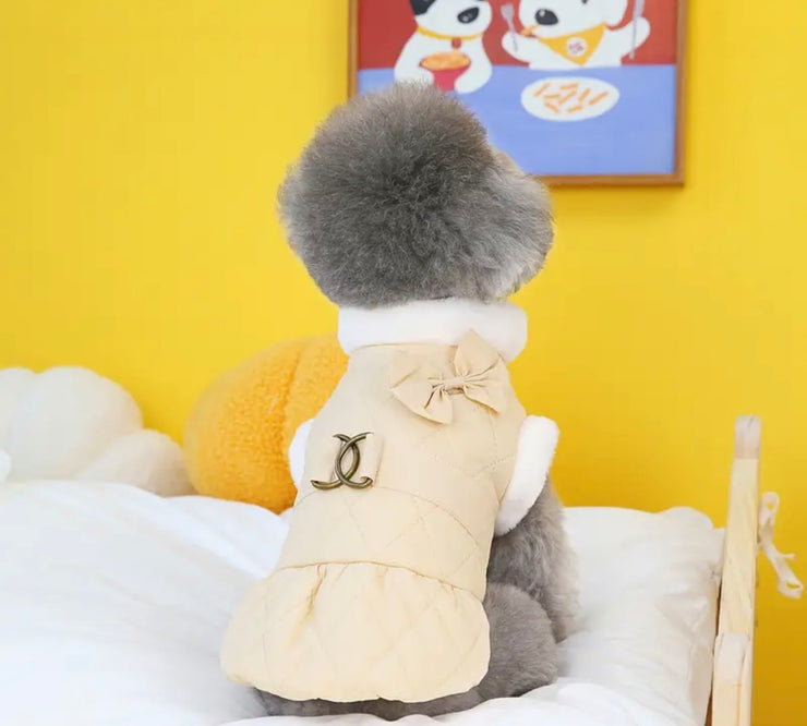 Cosy Quilted Winter Coat | Beige