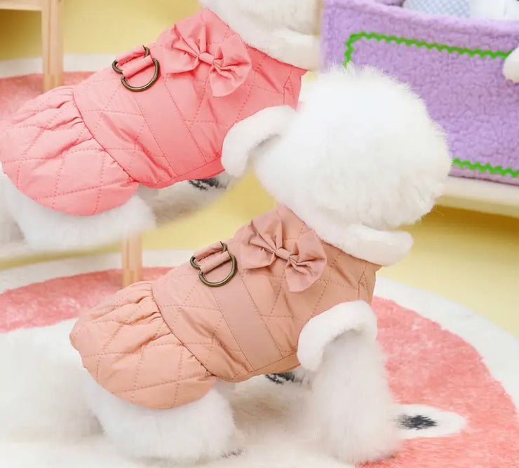 Cosy Quilted Winter Coat | Pink