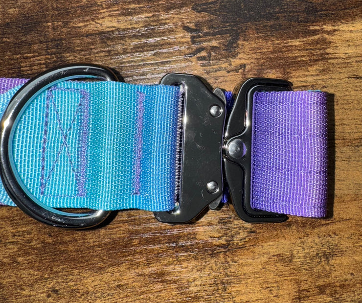 5cm Tactical Collar | Robust Handle | Blue & Purple Ombre