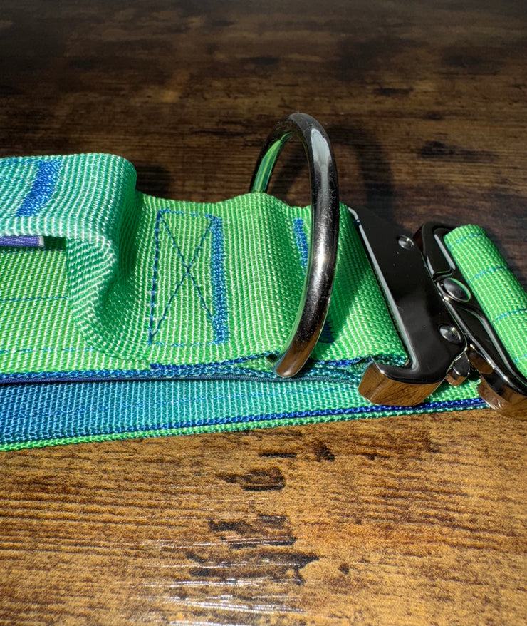 5cm Tactical Collar | Robust Handle | Blue & Green Ombre