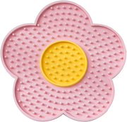 Cats Lick Pad With Suctions Cup Slow Feeders Licking Mat Flower Shape Silicone Pad With Suctions Cup Dog Licking Mat Silicone