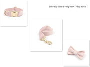 Pet Collar Towing Rope Bow Knot Outing Garbage Bag